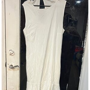New York & Company Ivory Midi Dress